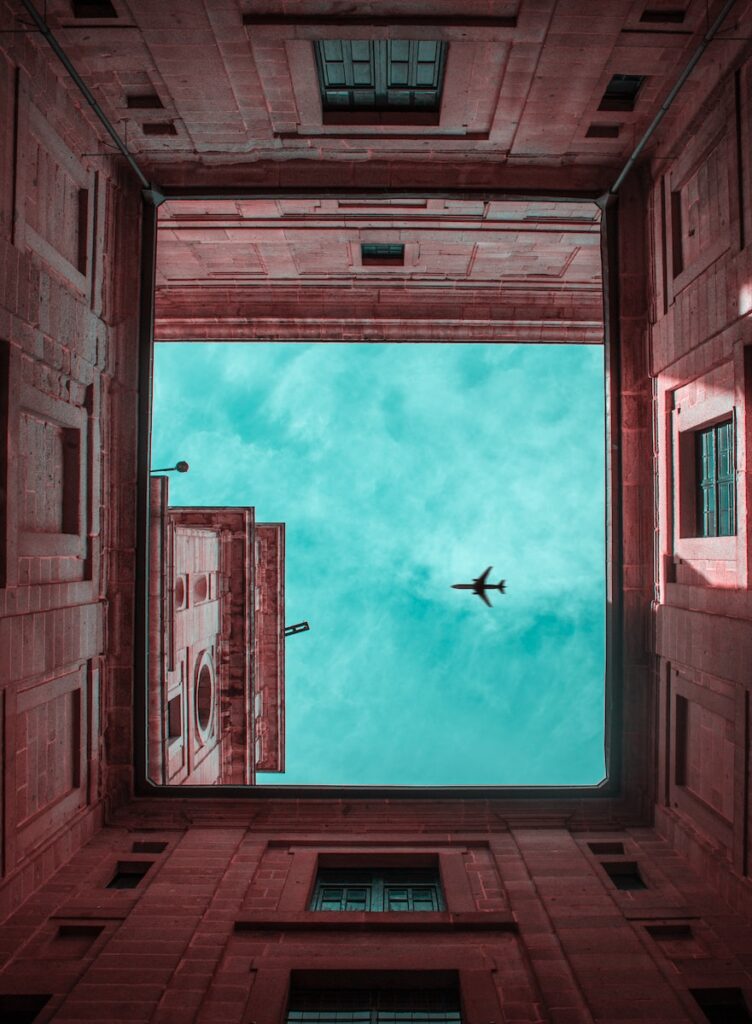 airplane flying on sky